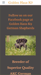 Mobile Screenshot of goldenhausk9.com